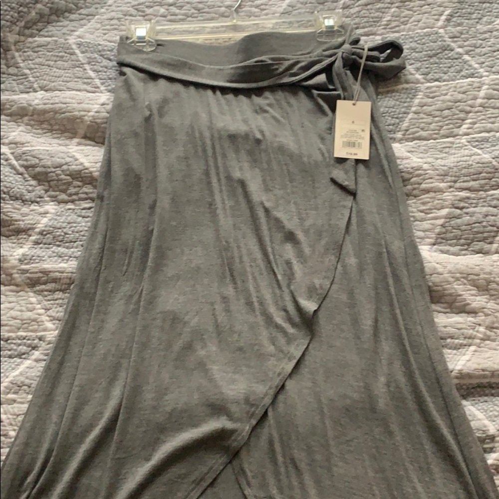 Grey midi skirt